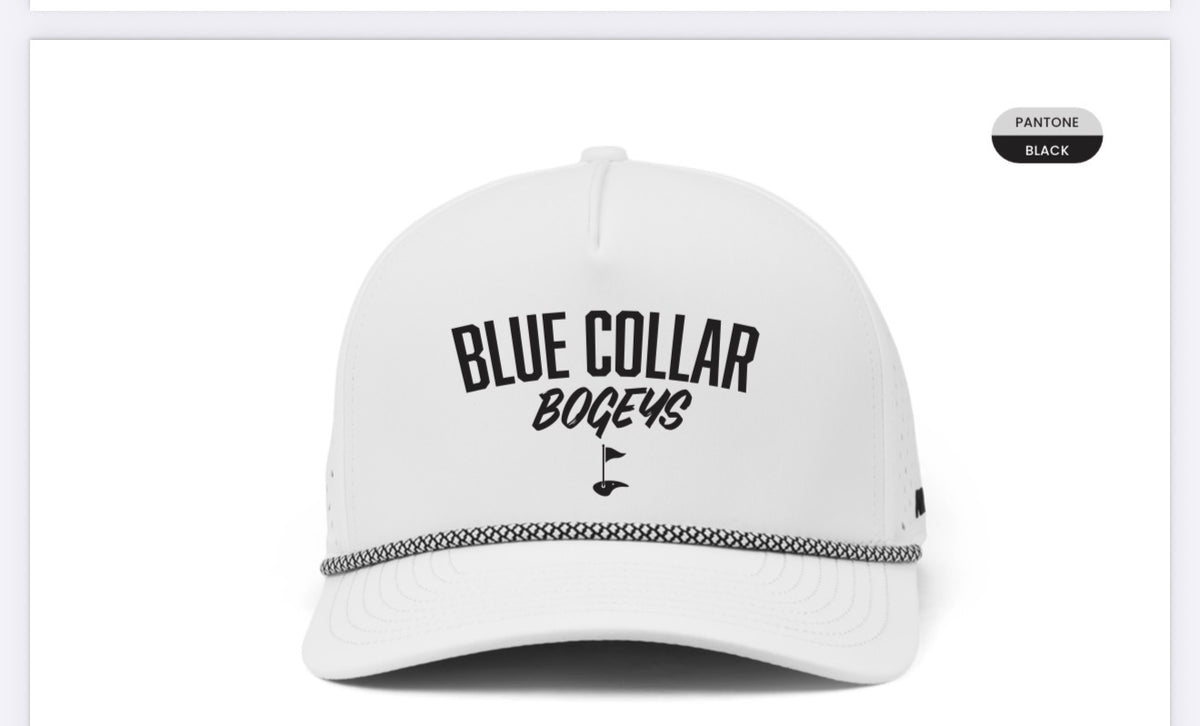 White Rope Hat (Black Logo)
